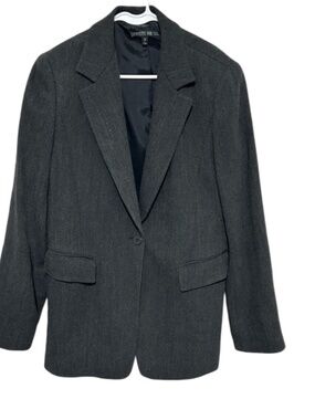 Lafayette 148 Gray Wool Blazer Size 8